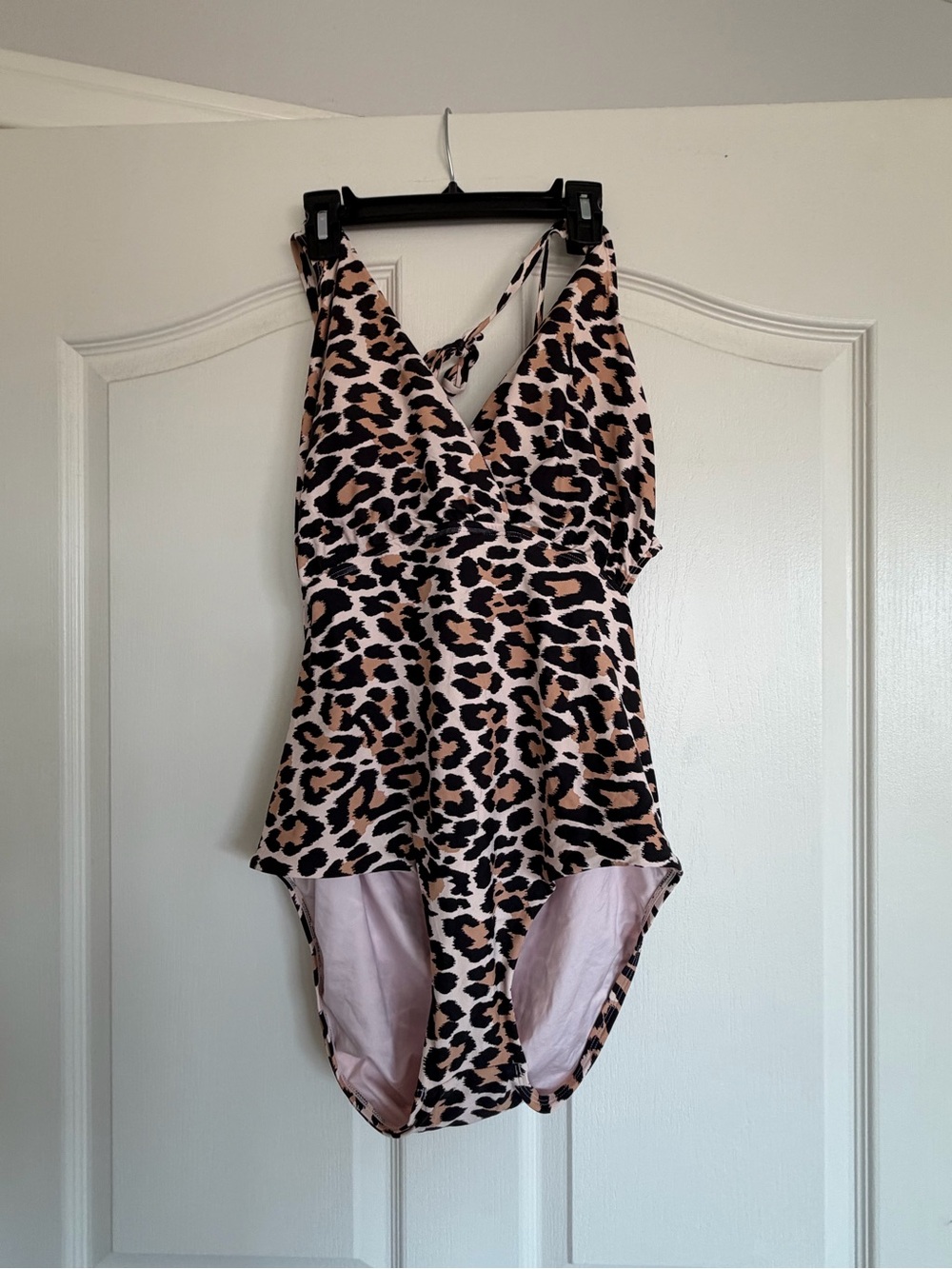 Leopard Print Pink One-Piece Swimsuit Women’s XL